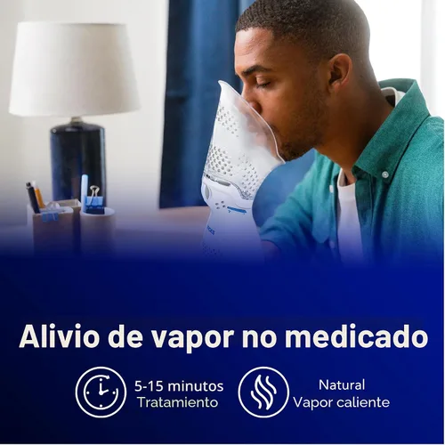 Vista 7 de Inhalador nasal Vicks - Alivio de vapor sin medicación para alergias, congestión, tos y resfriados, vaporizador vocal, calma las vías nasales