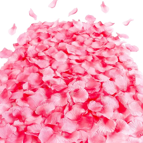 Vista 18 de SITUMEIZI 1500 piezas de pétalos de rosa negros artificiales de seda para decoración de bodas y fiestas