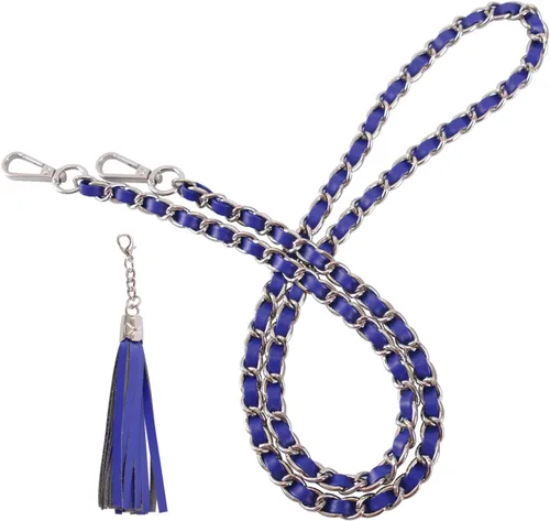Vista 15 de VanEnjoy Correa de cadena para bolso con borla, piel de microfibra, repuesto para correas de hombro para bolso de 47 pulgadas Negro
