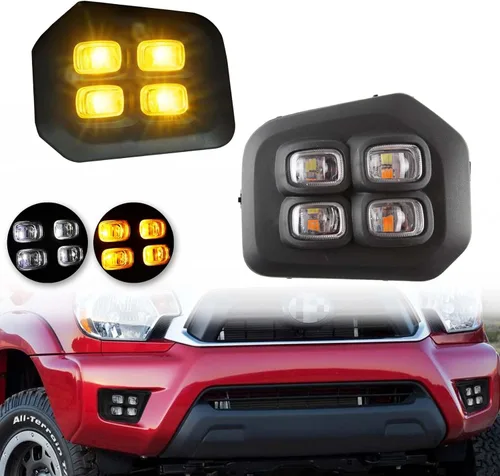 Vista 7 de Switchback - Lámpara LED antiniebla frontal color blanco y ámbar, luz intermitente LED intermitente para 2012-2015 compatible con accesorios Toyota