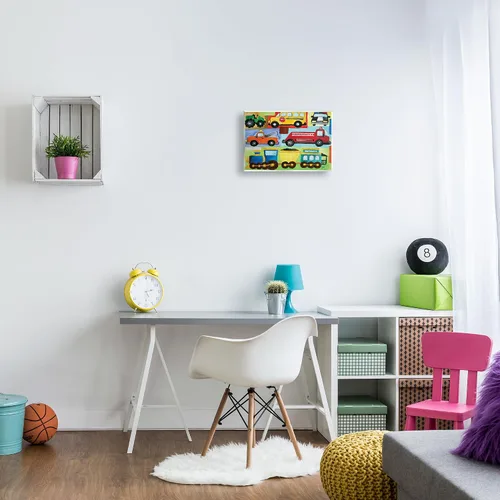 Vista 2 de Stupell Industries The Kids Room by Stupell Transportation Collage, 10 x 15, Multi