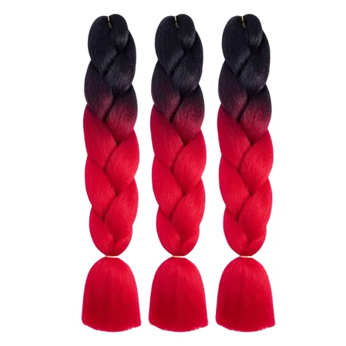 Vista 42 de Beige (613) Cabello trenzado 6 paquetes de extensiones de cabello sintético de 24 pulgadas, extensiones de cabello trenzado Jumbo Ombre trenzado