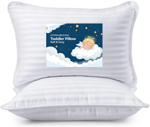 Vista 10 de Utopia Bedding Almohada para niños pequeños (Lavanda, paquete de 2), almohadas de 13x18 para dormir, funda de mezcla de algodón suave