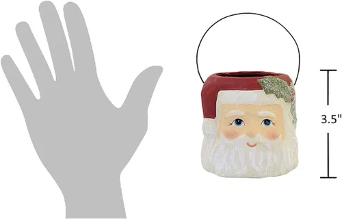 Vista 3 de Bethany Lowe Designs Holly Jolly Santa - Cubo pequeño