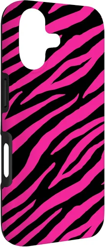 Vista 3 de Pink Black Zebra Stripes Pattern Design Women Girls Case for iPhone 17