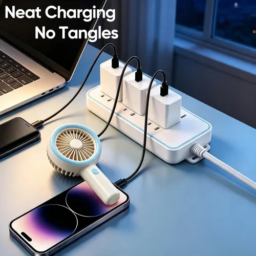 Vista 6 de Cable USB C a USB C de 6 pulgadas, paquete de 10 cables cortos USB-C de Negro
