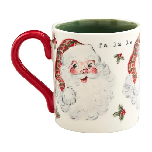 Vista 6 de Mud Pie Taza de Navidad vintage, reno, 15 onzas
