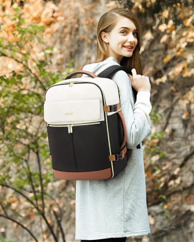 Vista 8 de LOVEVOOK: mochila de transporte de 40L, mochila de viaje para mujer con 3 cubos de embalaje