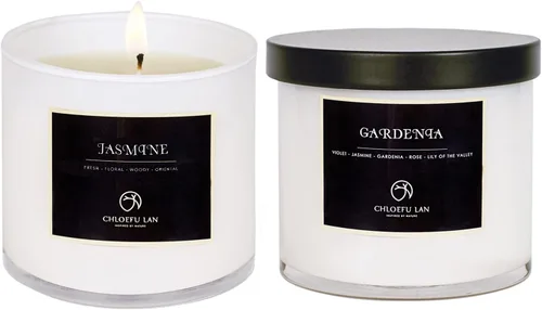 Vista 12 de Vela de lavanda y vainilla, altamente perfumada, velas de soja para el hogar, decoración del hogar, 7.1 onzas, 45 horas de combustión, velas