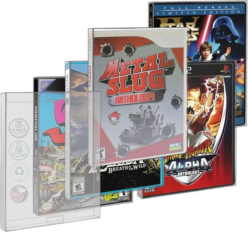 Vista 5 de MALKO Paquete de 10 fundas protectoras de videojuegos compatibles con: PS2 WII - WII U Gamecube Funda estándar para Xbox y DVD Funda