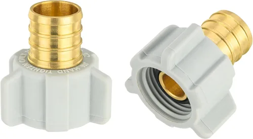Vista 21 de Adaptador recto giratorio EFIELD 1/2" Pex X 7/8" BC (Ballcock) Tubería de latón PEX FittingsAdaptador recto giratorio de tuerca