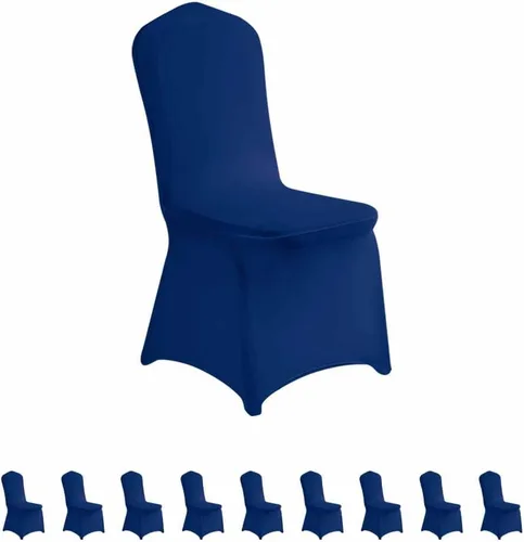 Vista 30 de LZY 6 piezas Fundas de Silla de Spandex Elásticas Fundas Deslizables para Fiestas de Boda, Fundas de Decoración de Sillas de Comedor y Banquete Negro