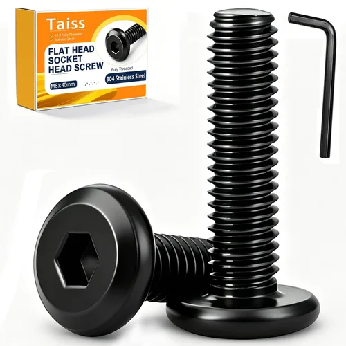 Vista 31 de Taiss 30 piezas 1/4-20 x 1 Tornillo de cabeza hexagonal con cabeza avellanada, pernos para muebles, tornillos para muebles de acero inoxidable 304