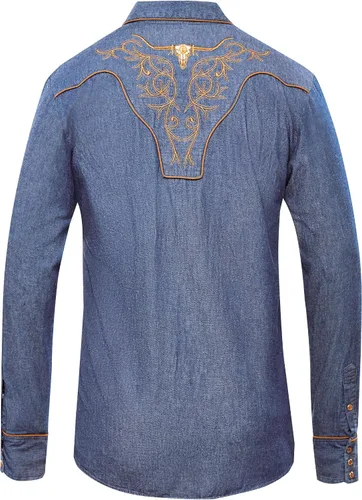 Vista 4 de RANGER'S Longhorn - Camisa de manga larga bordada a presión para hombre