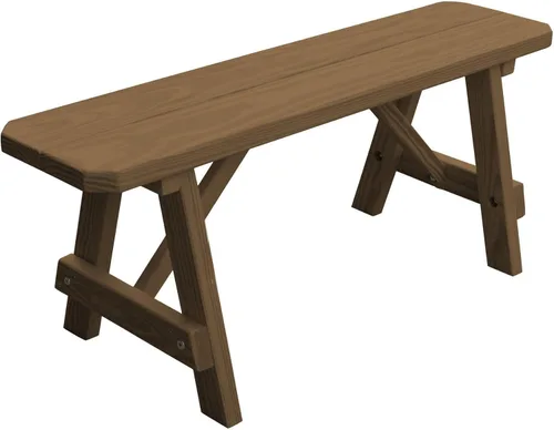 Vista 4 de Furniture Barn USA Pine - Banco tradicional de 2 pies, color negro