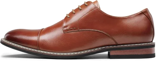 Vista 2 de Bruno Marc Men's Leather Cap Toe Oxford Business Formal Dress Shoes