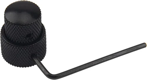 Vista 3 de 2 perillas de control apiladas concéntricas dobles para guitarra eléctrica y bajo (negro)