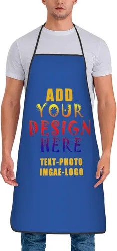 Vista 40 de Delantales personalizados para añadir nombre, logotipo, texto, foto, diseño de imagen, delantal de chef para grandes regalos