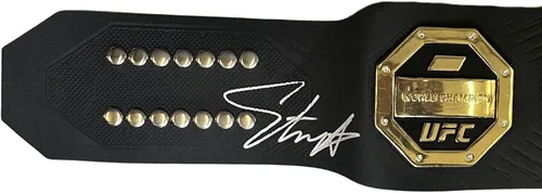 Vista 3 de Israel Adesanya cinturón firmado autografiado UFC Alex Pereira JSA COA Style Bender