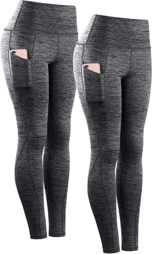 Vista 31 de Neleus calzas de yoga para mujer con bolsillo y cintura alta, para correr, con control de barriga