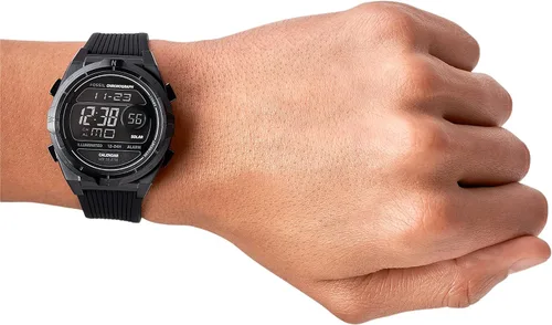 Vista 4 de Fossil Reloj digital Everett de acero inoxidable con energía solar para hombre