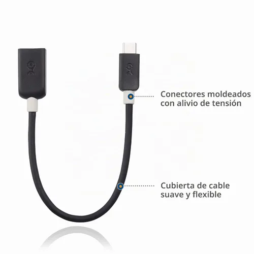 Vista 5 de Cable Matters Adaptador USB C a USB 3.0 de 5 Gbps, 6 pulgadas, negro