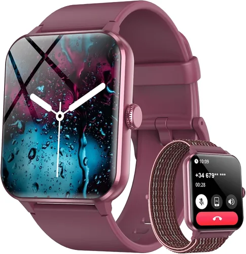 Vista 9 de Blackview 2026 Smart Watch (Answer/Make Calls), Fitness Watch for Men and Women with Heart Rate/SpO2/Sleep Monitor/2 Straps, 100+ Sports Modes, IP68