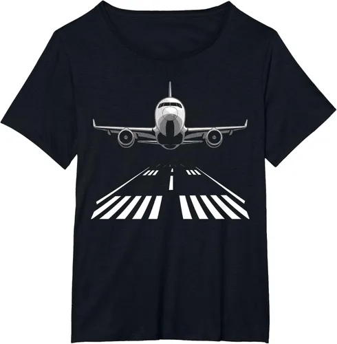 Vista 35 de Airplane Take Off Runway Pilot Jet T-Shirt Negro