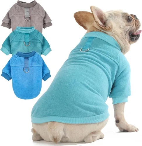 Vista 12 de ChiDogz Ropa para gatos y perros Ropa para perros y gatos Sudadera elástica y cálida para perro, suéter para cachorros y gatos con correa