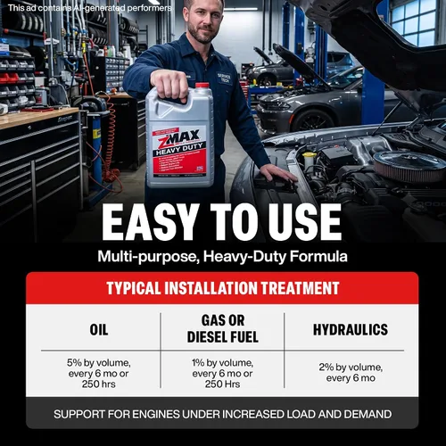 Vista 6 de zMAX 55-128 - Fórmula multiusos de servicio pesado para sistemas de motor y combustible - Fácil de usar - Reduce la acumulación de carbono - Lubrica