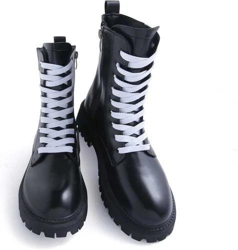 Vista 2 de VSUDO Cordones planos de doble capa para zapatillas de deporte, cordones planos gruesos de los zapatos de las zapatillas