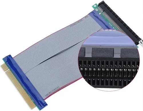 Vista 4 de PCIE Cable elevador, 7,5 pulgadas/7.5 in, 16 x Cable elevador de alta velocidad, tarjeta de extensión PCI Express Port GPU