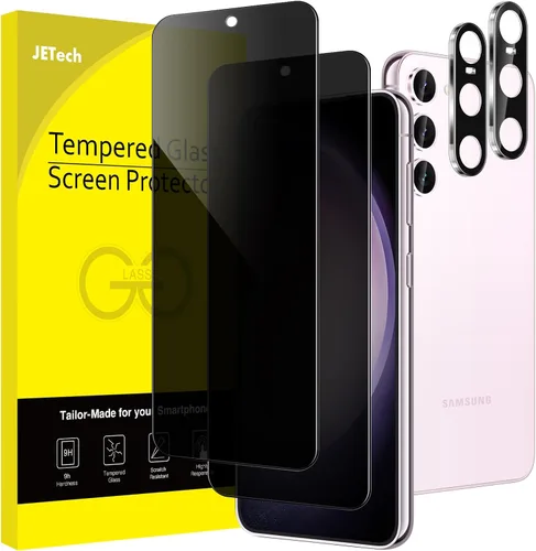 Vista 16 de JETech Protector de Pantalla de Privacidad para Samsung Galaxy S23 5G 6.1 Pulgadas con Protector de Lente de Cámara, Película de Vidrio Templado