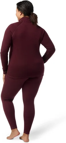 Vista 3 de Smartwool Capa base térmica clásica merino con cremallera de 14 Plus - Mujer