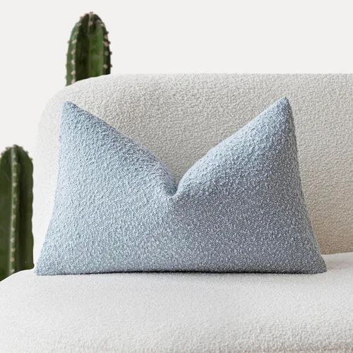 Vista 76 de Foindtower Fundas de almohada decorativas con textura de boucle, fundas de almohada sólidas, neutrales, suaves y acogedoras para silla, sofá