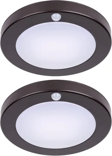 Vista 9 de LIT-PaTH Lámpara LED de techo empotrada, accesorio de iluminación de armario con sensor de movimiento, 10.5 W, 700 lúmenes, 6.2 pulgadas, carcasa