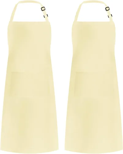 Vista 46 de Syntus Delantal ajustable con 2 bolsillos, delantales de cocina para mujeres, hombres, chef