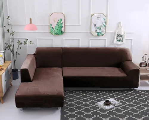 Vista 3 de MIFXIN Fundas de sofá modulares en forma de L, 2 piezas, elásticas y elásticas para sofá esquinero, protector de muebles para sala de estar