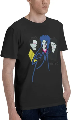 Vista 2 de Soda Stereo T Shirt Man's Summer Tee Casual Short Sleeve Tops