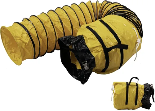 Vista 12 de MOUNTO Manguera flexible de conducto de PVC de 25 pies para ventilador de escape (8 pulgadas)