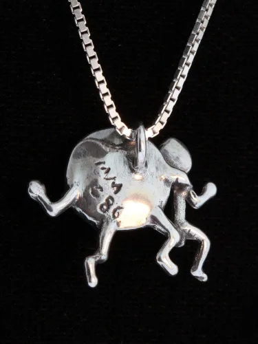 Vista 4 de Dish and Spoon Charm Pendant Silver Charm Mother Goose