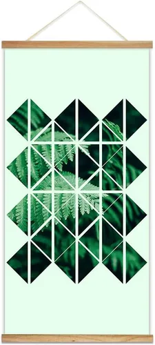 Vista 42 de wall26 Póster colgante de madera enmarcado con hermosas flores de invierno, impresión para el hogar, listo para colgar, 18 x 36 pulgadas