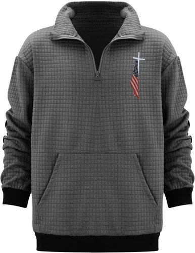 Vista 2 de WOLWES Sudadera de manga larga con capucha para hombre, blusa térmica de manga larga, elástica, acanalada, ajustada, suéter con capucha