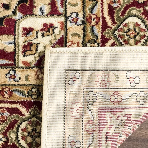 Vista 5 de SAFAVIEH Colección Lyndhurst Alfombra Decorativa - 2'3" x 4', marfil y rojo, diseño oriental tradicional, no desprende pelusa y de fácil cuidado