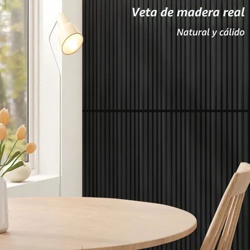 Vista 4 de Art3d WPC Paneles de Revestimiento, Paquete de 16 de 48 x 6 Pulgadas Acentos de Pared 3D para Decoración de Pared Interior, Sala de Estar, Negro