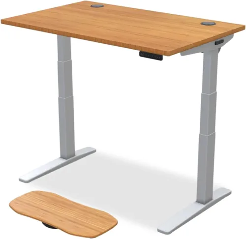 Vista 12 de UPLIFT - Escritorio de bambú V2 de 1 pulgada de grosor, marco de altura ajustable, teclado avanzado con memoria y ojales para cables, tabla Motion-X