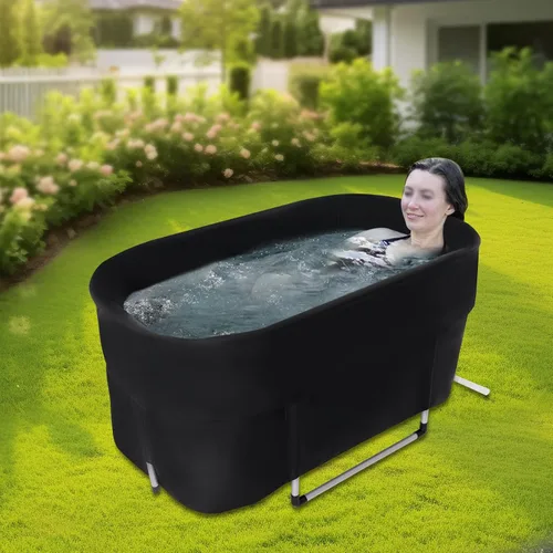Vista 6 de Inflatable Bathtub Portable Foldable Bath Tub for Adults Home Camping RV