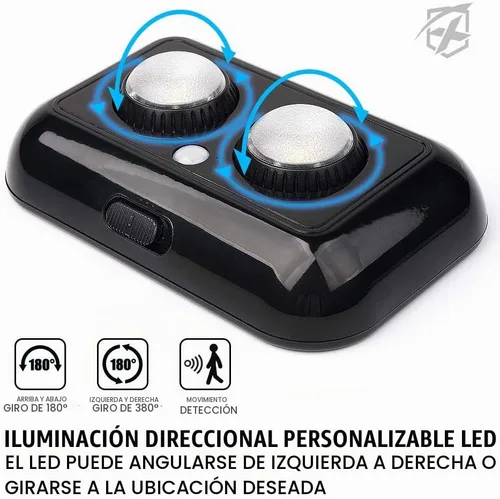Vista 4 de Xprite Kit de luces seguras para armas de 2 piezas, luces LED magnéticas