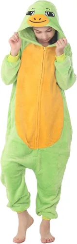 Vista 4 de WOYASIM Pijama de animal para niños, disfraz de una pieza, ropa de dormir, Halloween, Pascua, cosplay para niñas y niños