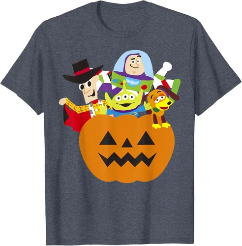 Vista 24 de Disney Pixar Toy Story - Camiseta de calabaza de Halloween, Negro